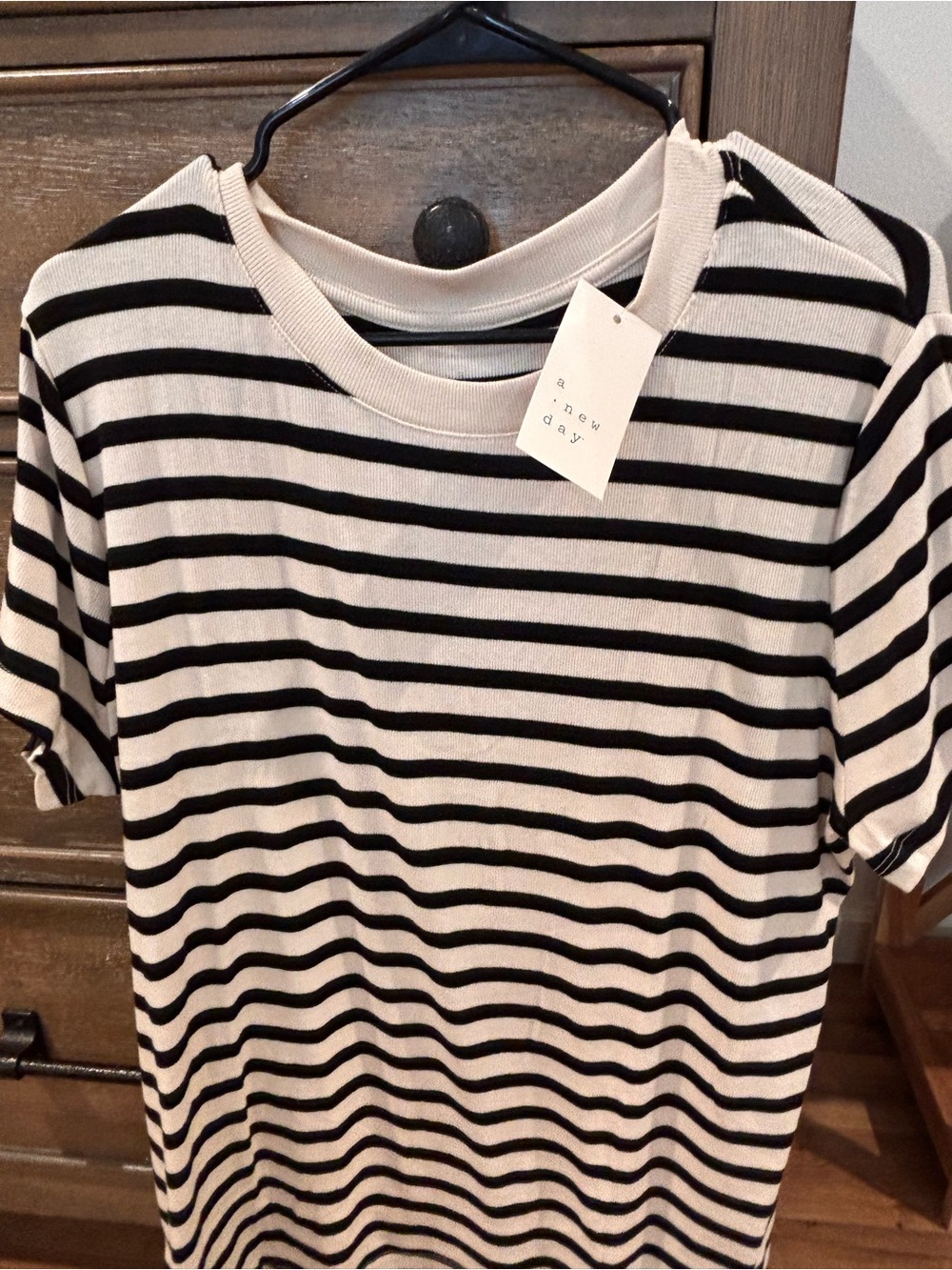 Target Black & Cream Striped Short Sleeve Tee